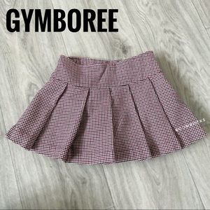 Gymboree Pleated Plaid Skirt / Skort Girl Size 4 Houndstooth Pattern Red Black…